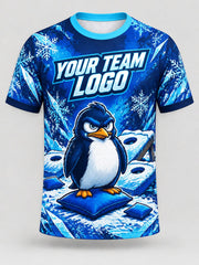 Frosty Penguin custom cornhole team jersey, front