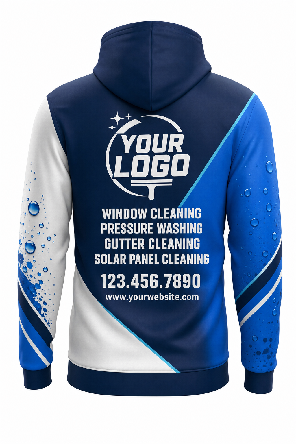 Color-Block Pro custom window cleaning crew uniform hoodie — back (hoodie-back)