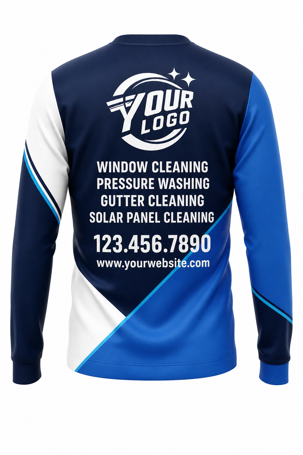 Color-Block Pro custom window cleaning crew uniform sweatshirt — back (sweatshirt-back)
