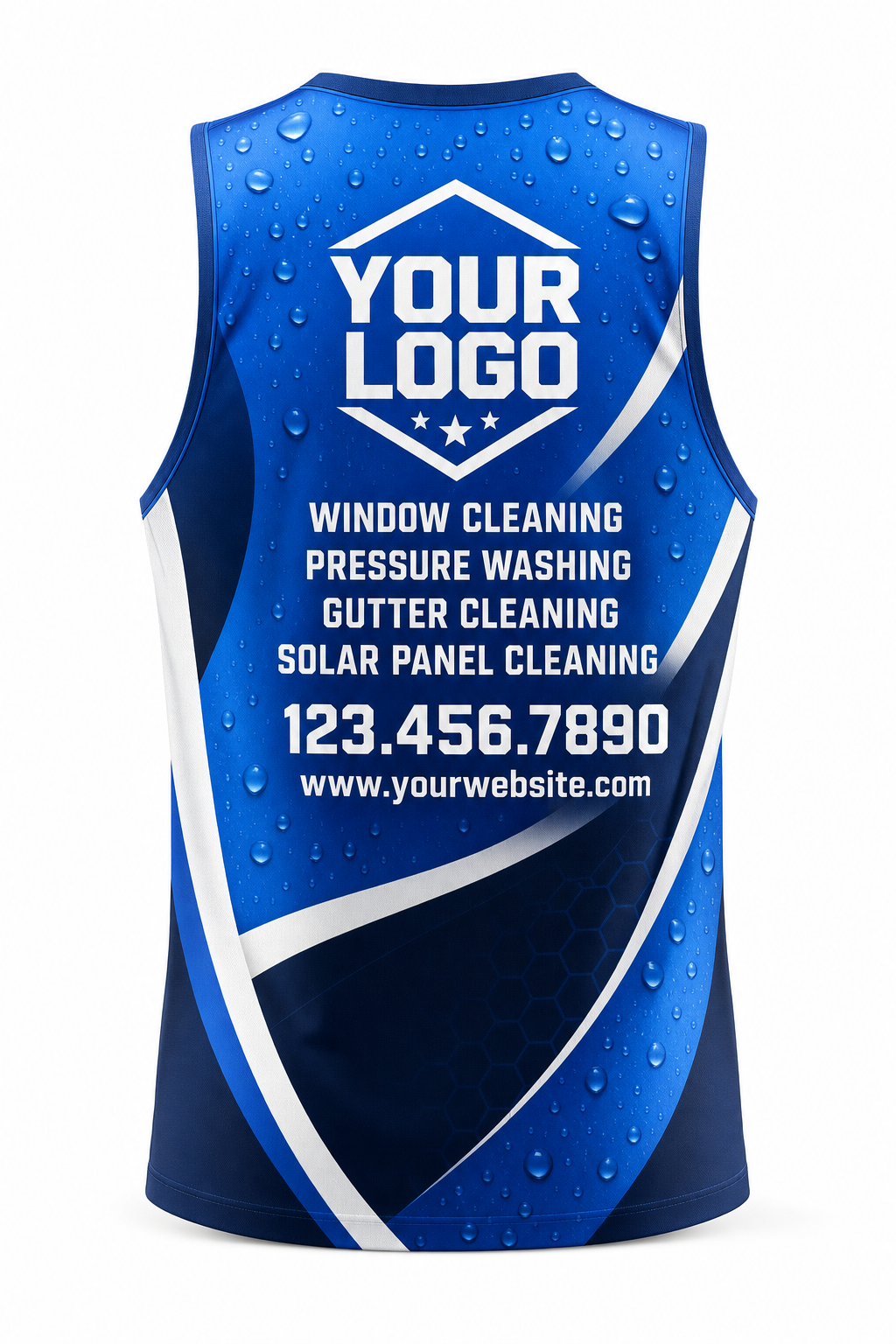 Color-Block Pro custom window cleaning crew uniform Tank Top — back