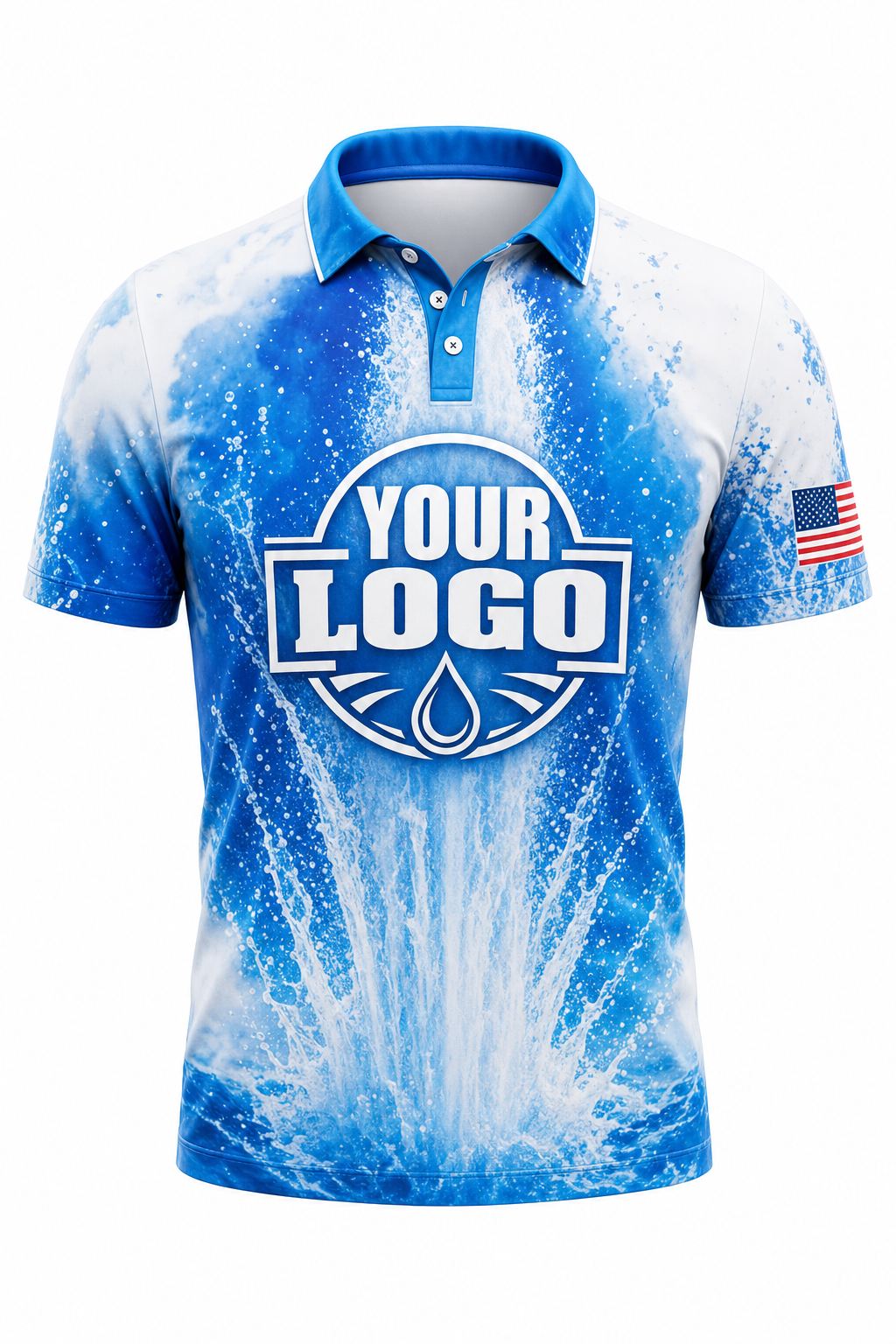 Geyser Burst custom roof cleaning & pressure washing crew uniform Polo — front
