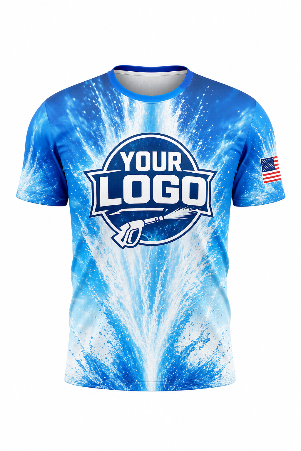 Geyser Burst custom roof cleaning & pressure washing crew uniform T-Shirt — front