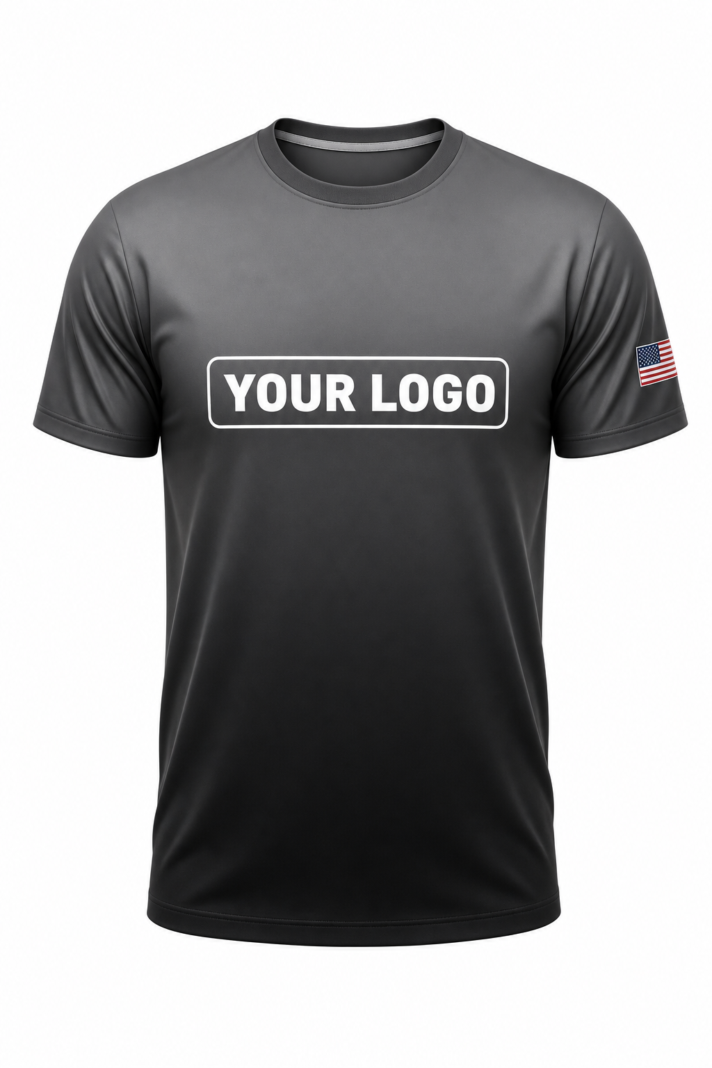 Graphite Shadow custom crew uniform in graphite fading into black