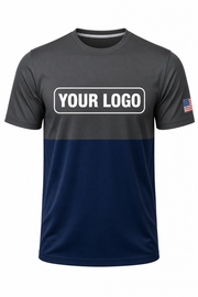 Graphite Block custom crew uniform in graphite and navy two-tone