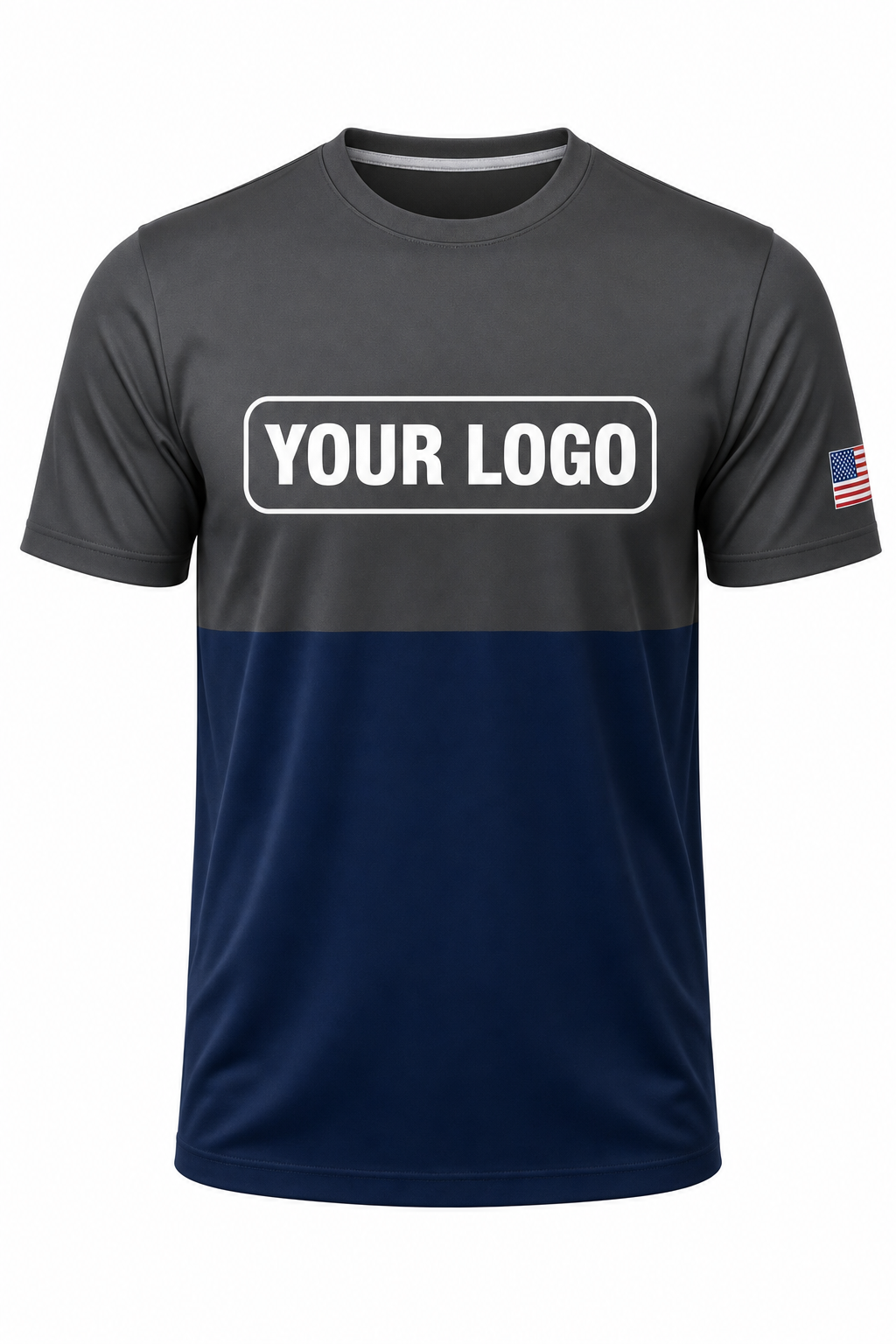 Graphite Block custom crew uniform in graphite and navy two-tone