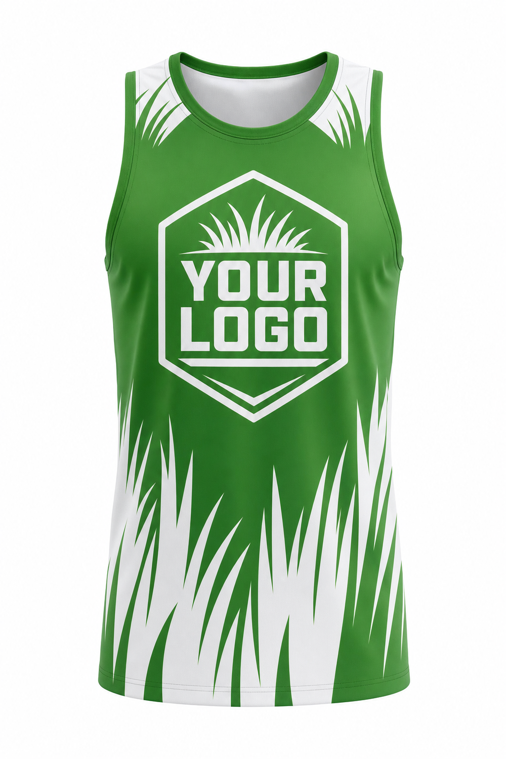 Grass Grass Blades custom lawn care & landscaping crew uniform Tank Top — front