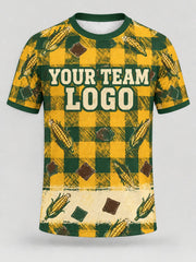 Harvest Plaid custom cornhole team jersey, front