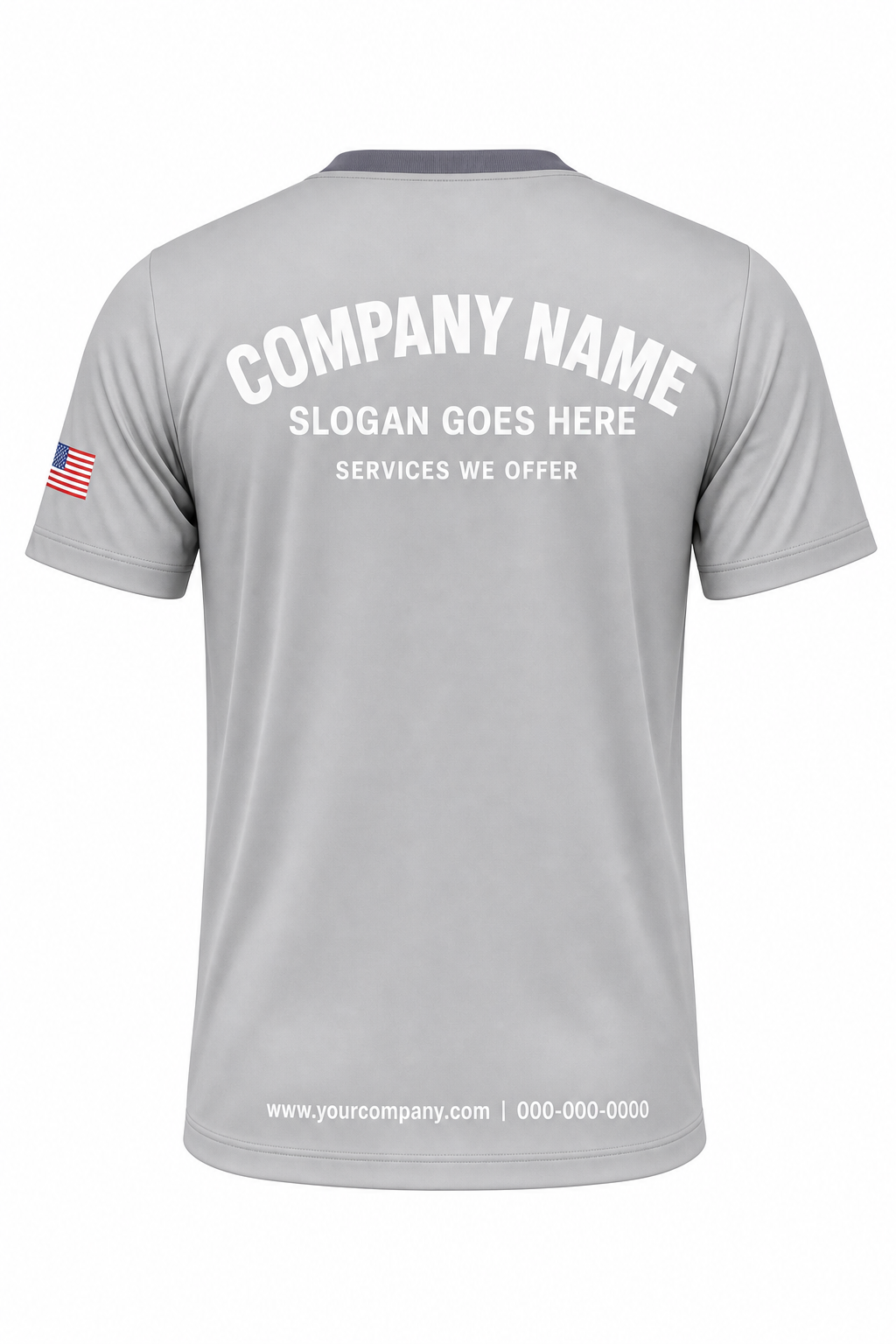 Heather Grey - Crew Uniform back