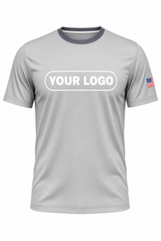 Heather Grey custom crew uniform in solid heather grey