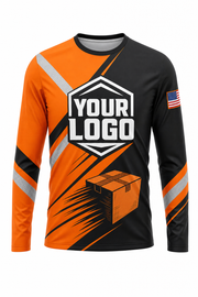 Hi-Vis Safety custom moving & junk removal crew uniform Long Sleeve — front