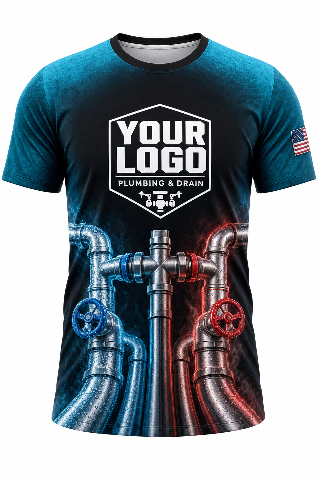 Hot & Cold custom plumbing crew uniform