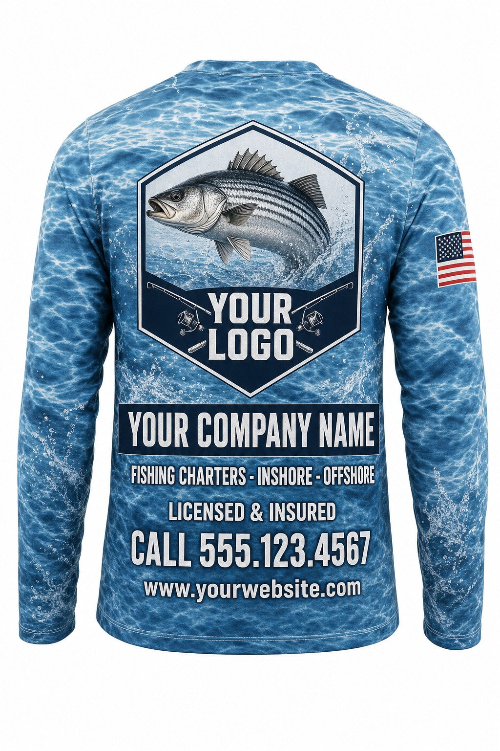 Hybrid Striper Custom Fishing Team Uniform - custom crew uniform