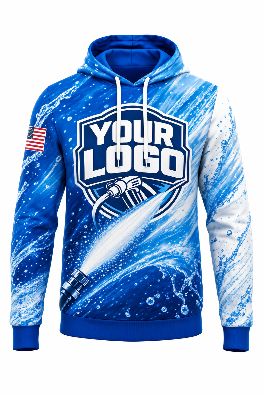 Hydro Blast custom roof cleaning & pressure washing crew uniform Hoodie — front