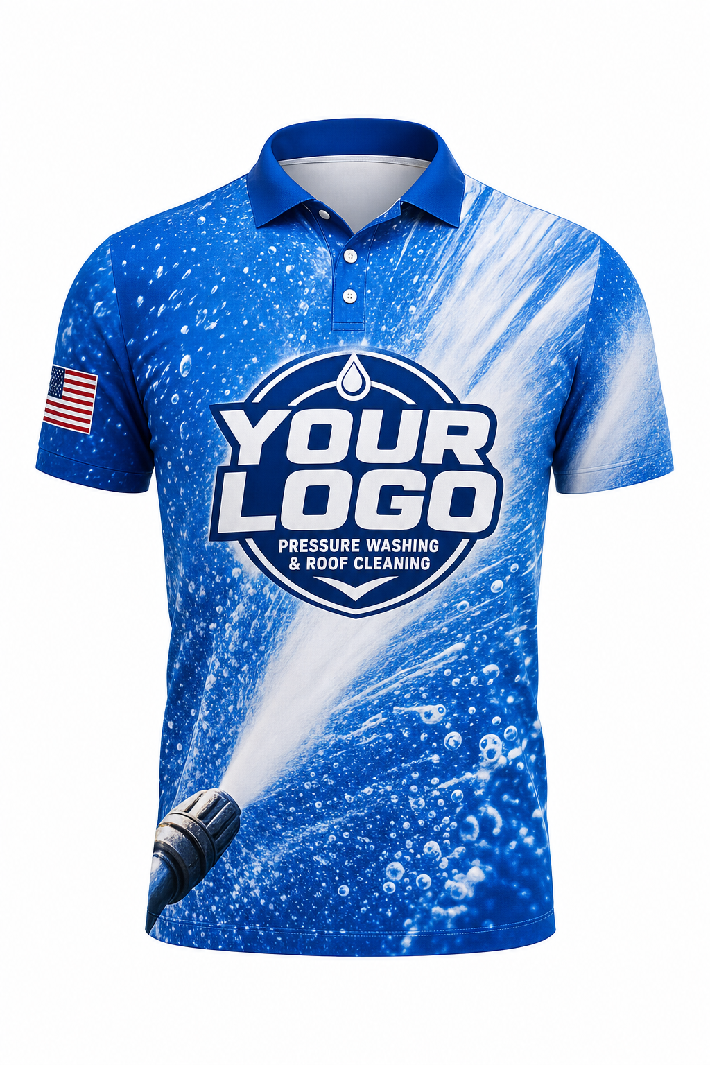 Hydro Blast custom roof cleaning & pressure washing crew uniform Polo — front
