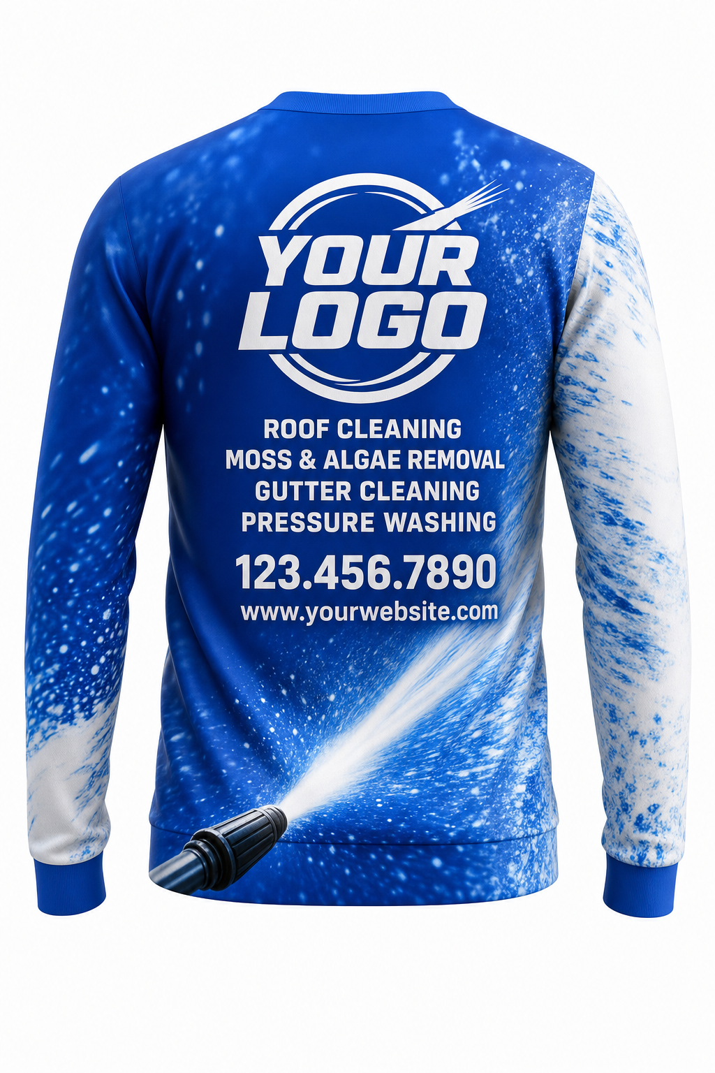 Hydro Blast custom roof cleaning & pressure washing crew uniform Sweatshirt — back