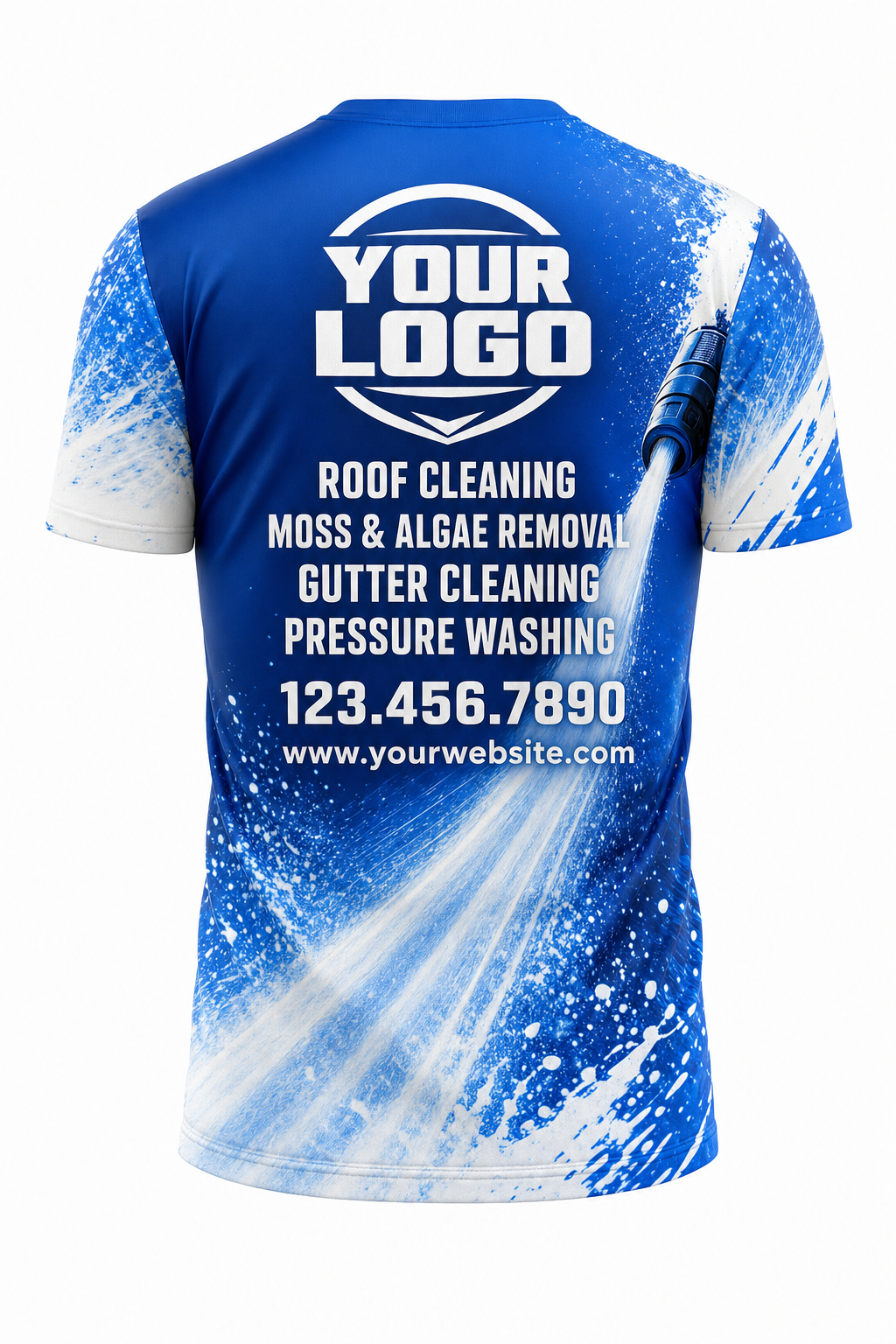Hydro Blast custom roof cleaning & pressure washing crew uniform T-Shirt — back
