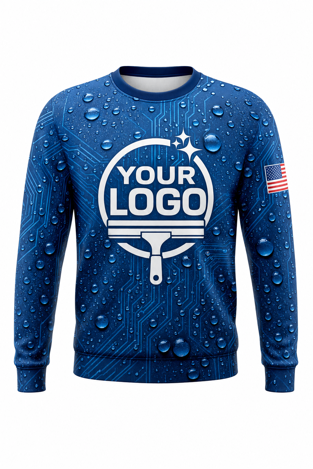 Hydro Tech custom window cleaning crew uniform sweatshirt — front (sweatshirt-front)