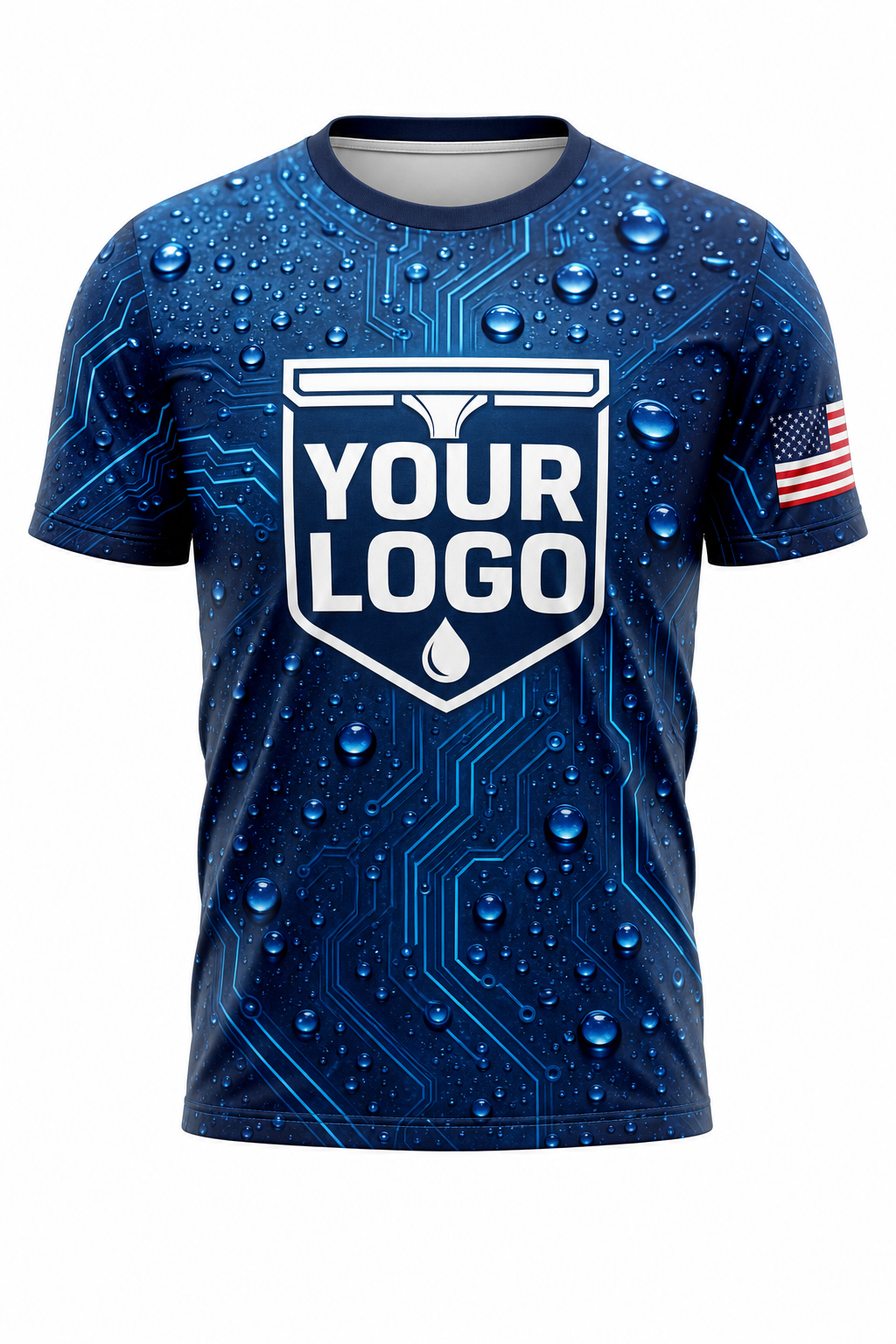 Hydro Tech custom window cleaning crew uniform t-shirt — front (tee-front)