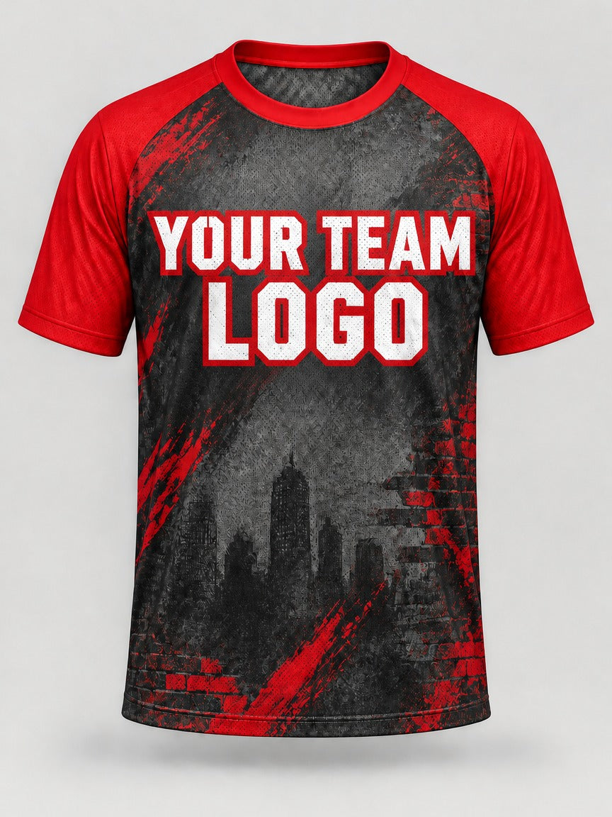 Iron Red custom cornhole team jersey, front