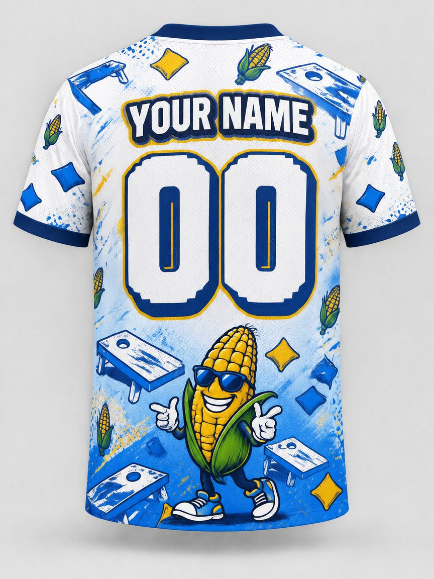 Kernel Cool custom cornhole team jersey, back