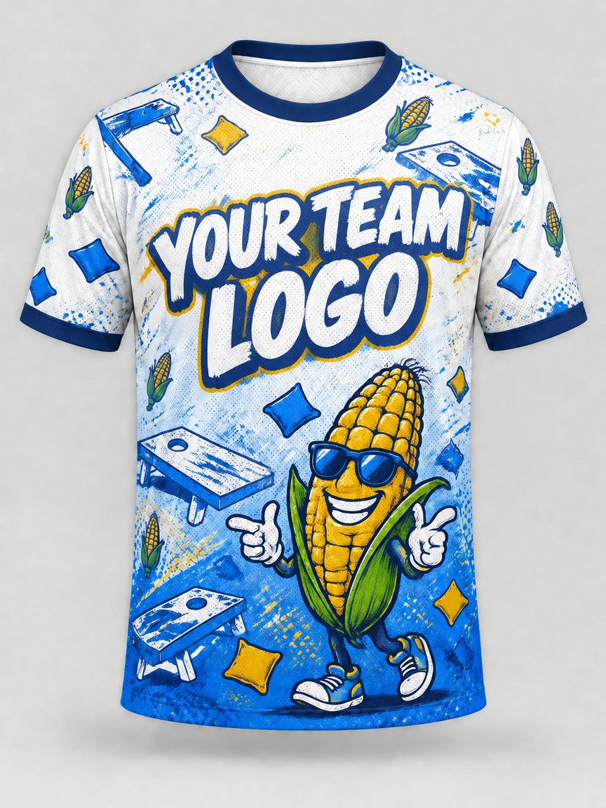 Kernel Cool custom cornhole team jersey, front