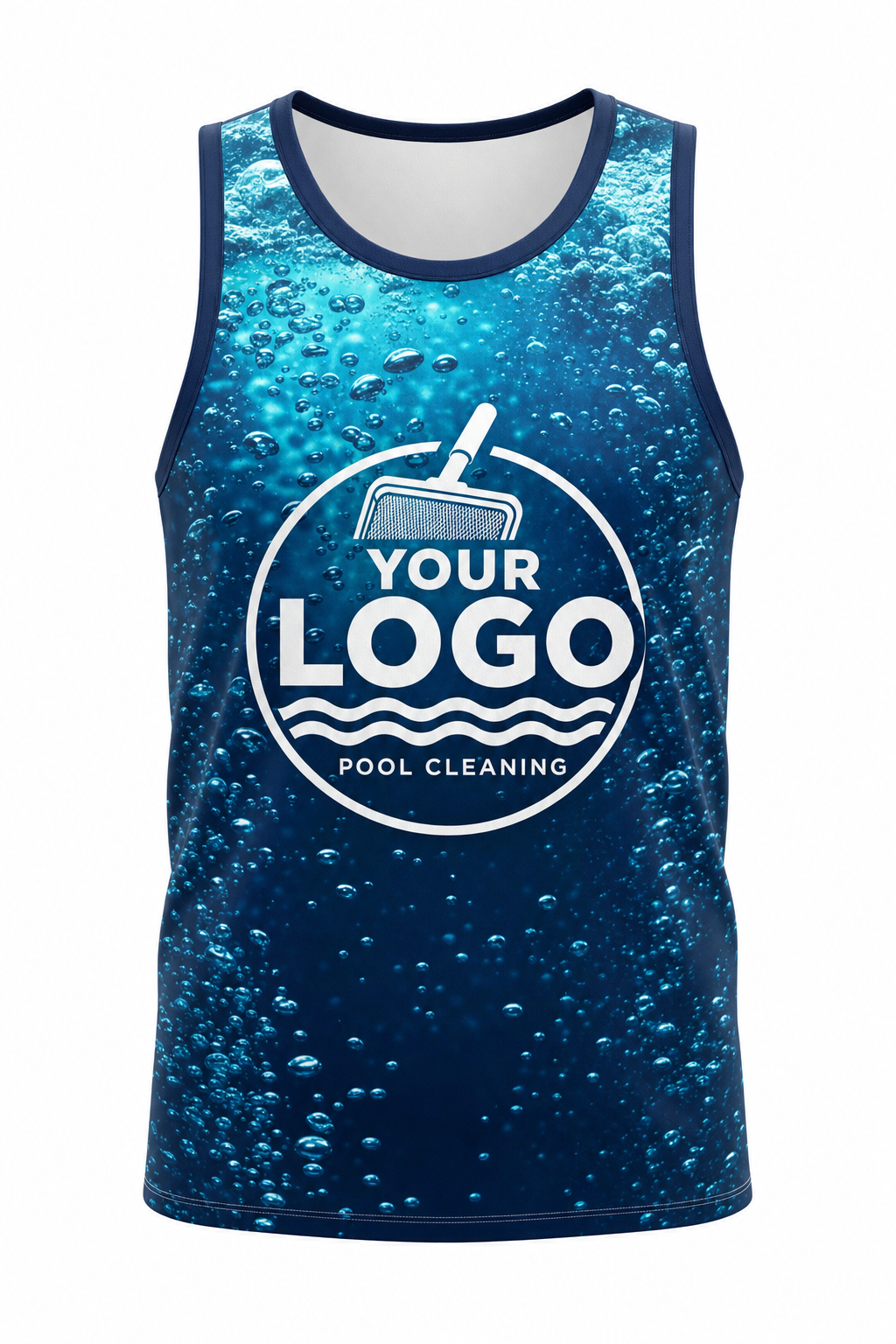 Lagoon Bubbles custom pool cleaning & service crew uniform Tank Top — front