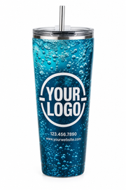 Lagoon Bubbles custom pool cleaning & service crew uniform Tumbler — front