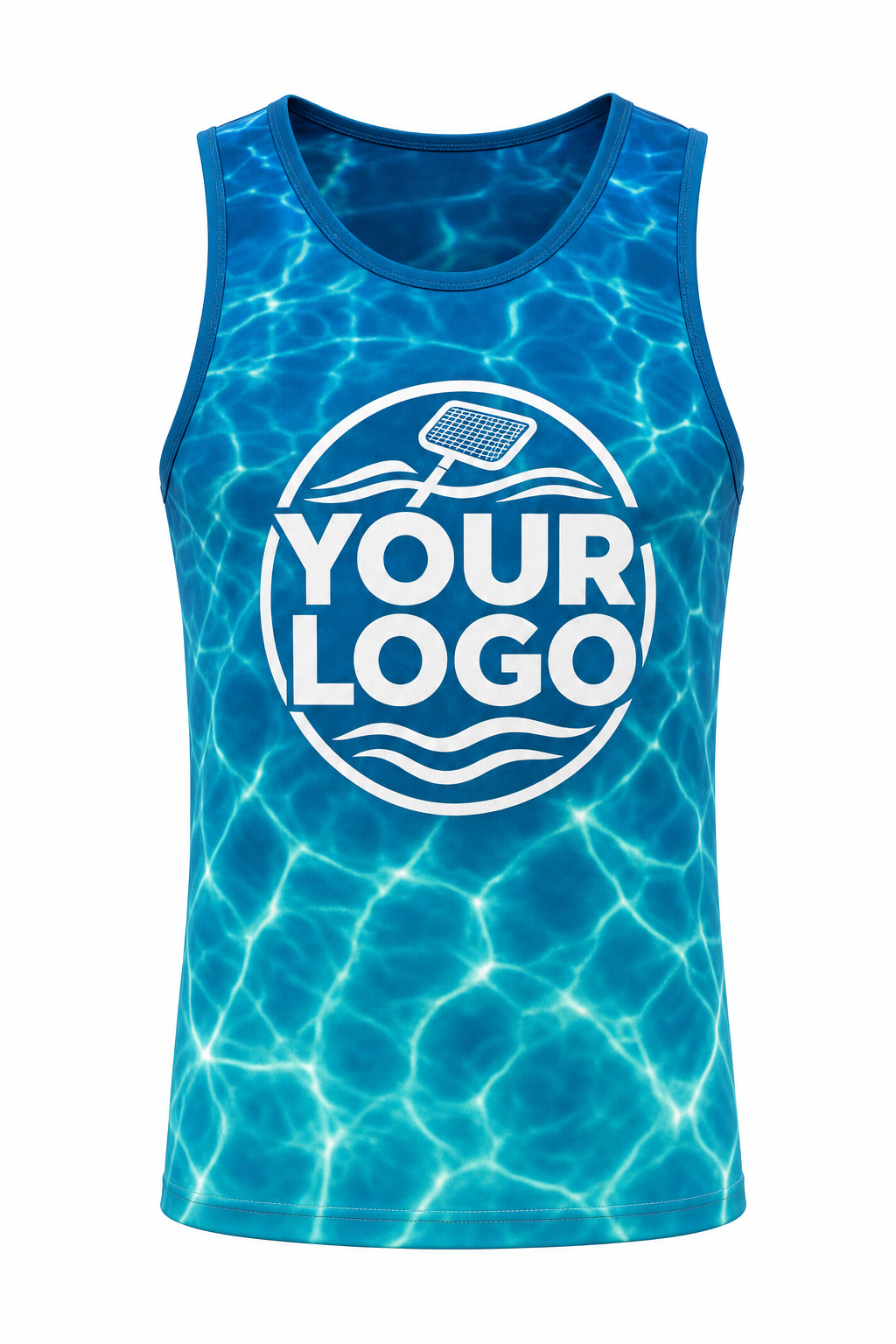 Lagoon Caustics custom pool cleaning & service crew uniform Tank Top — front