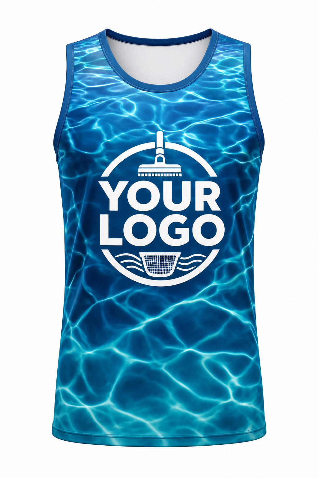 Lagoon Ripple custom pool cleaning & service crew uniform Tank Top — front