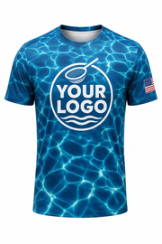 Lagoon Ripple custom pool cleaning crew uniform t-shirt — front (tee-front)