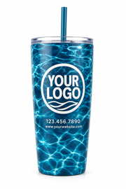 Lagoon Ripple custom pool cleaning & service crew uniform Tumbler — front