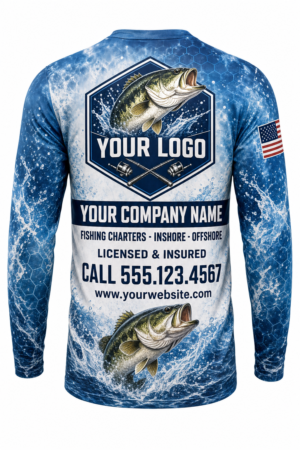 Largemouth Bass Custom Fishing Team Uniform - custom crew uniform