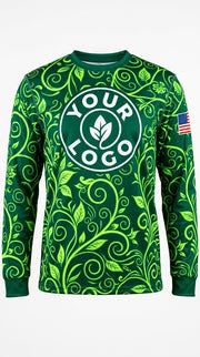 Emerald Vine — Lawn Care Crew Long Sleeve (Custom AOP)