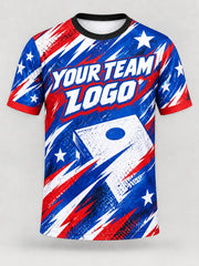 Liberty Slash custom cornhole team jersey, front