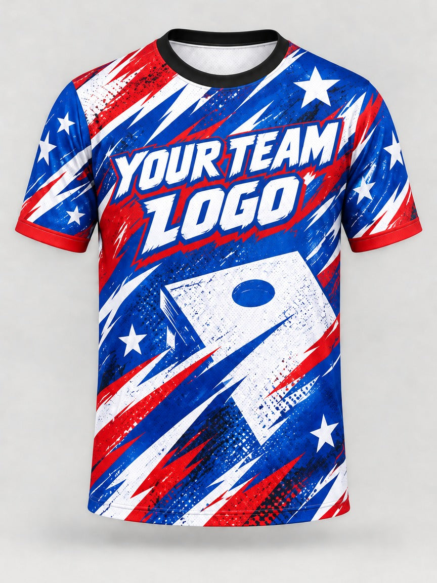 Liberty Slash custom cornhole team jersey, front