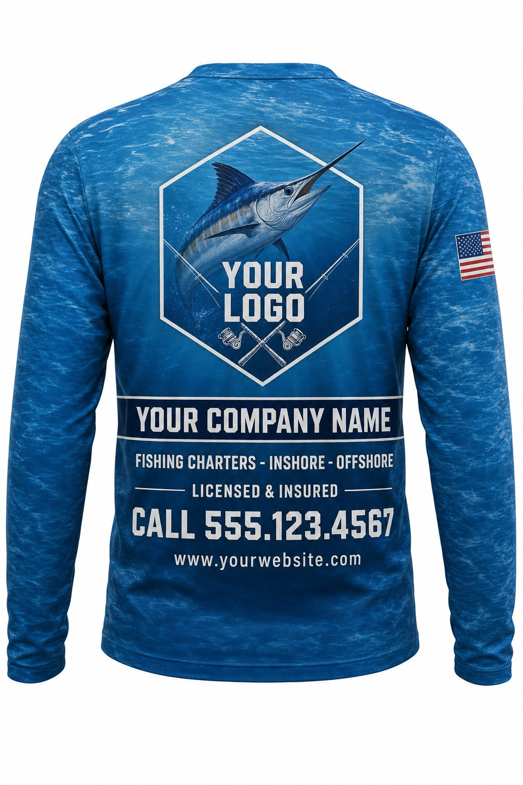 Blue Marlin Custom Fishing Team Uniform - custom crew uniform