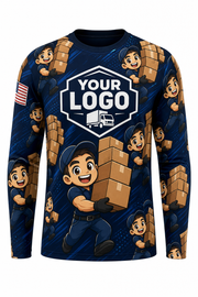 Chibi Mover custom moving & junk removal crew uniform Long Sleeve — front