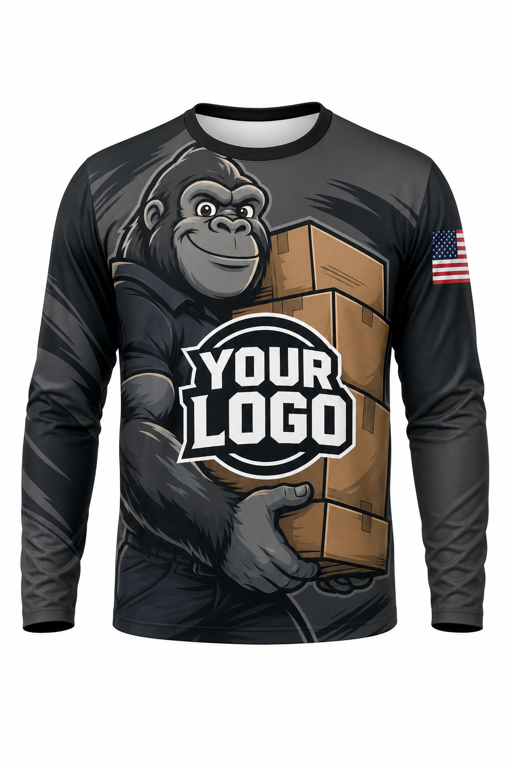Gorilla Mover custom moving & junk removal crew uniform Long Sleeve — front