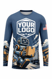 Robot Mover custom moving & junk removal crew uniform Long Sleeve — front