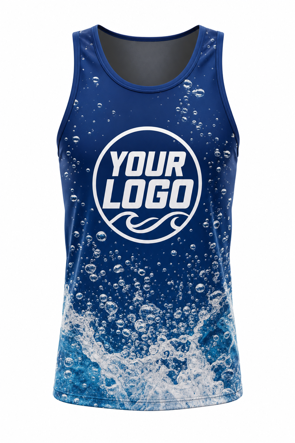 Midnight Bubbles custom pool cleaning & service crew uniform Tank Top — front