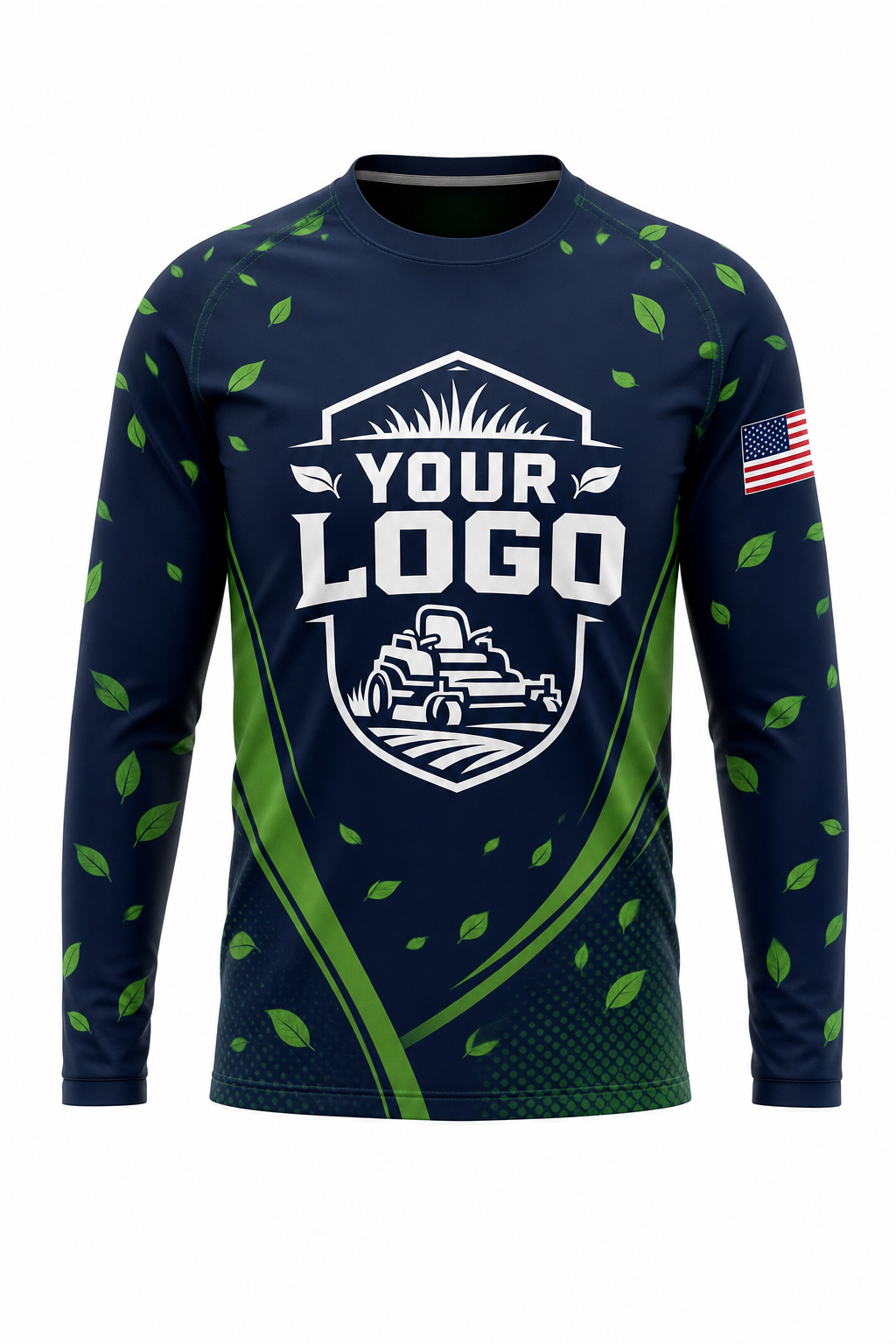 Midnight Leaf custom lawn care & landscaping crew uniform Long Sleeve — front