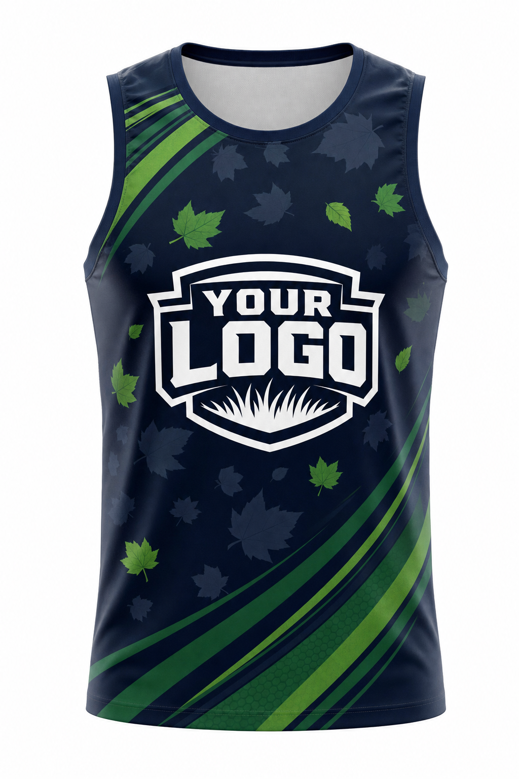 Midnight Leaf custom lawn care & landscaping crew uniform Tank Top — front