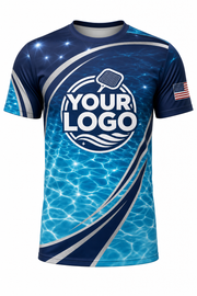 Midnight Sun Sparkle custom pool cleaning crew uniform t-shirt — front (tee-front)