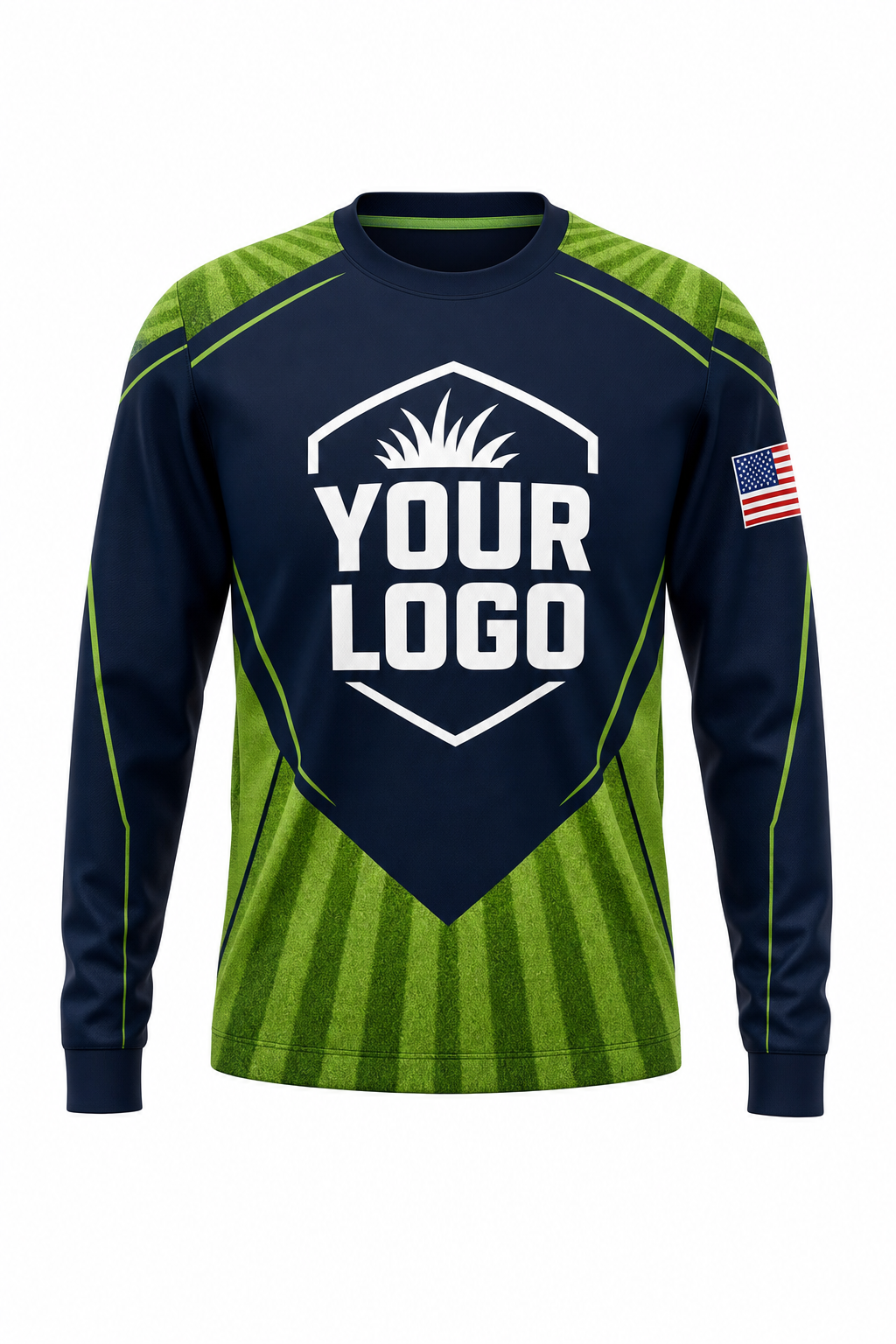 Midnight Mow Stripes custom lawn care & landscaping crew uniform Sweatshirt — front