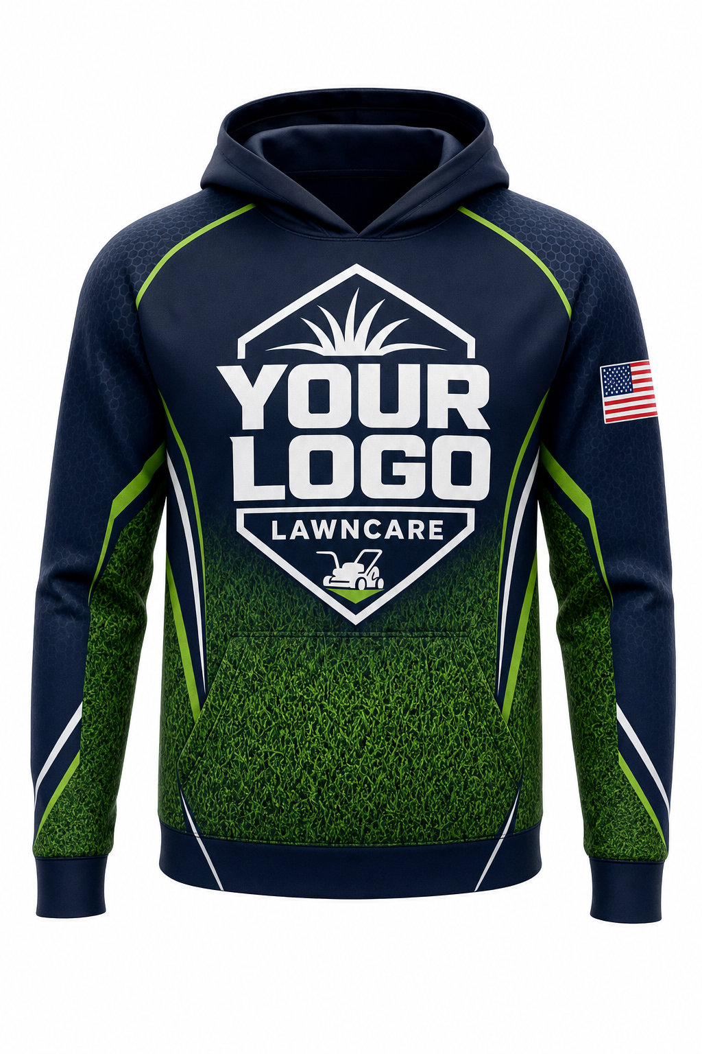 Midnight Turf custom lawn care & landscaping crew uniform Hoodie — front