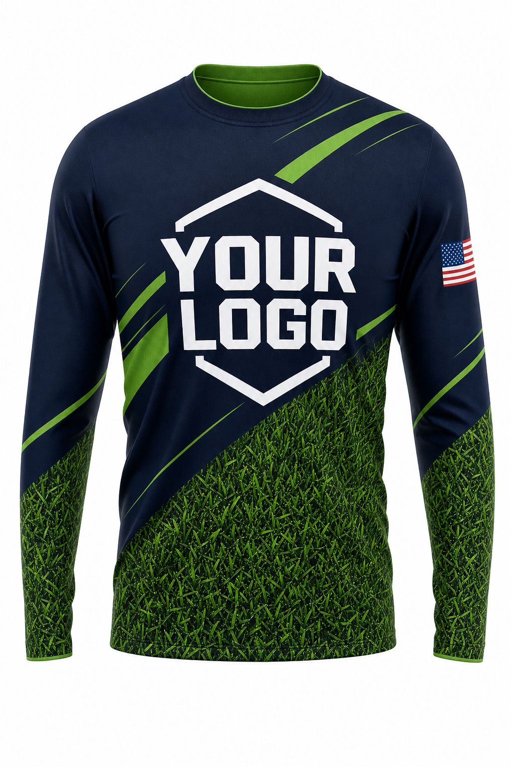 Midnight Turf custom lawn care & landscaping crew uniform Long Sleeve — front