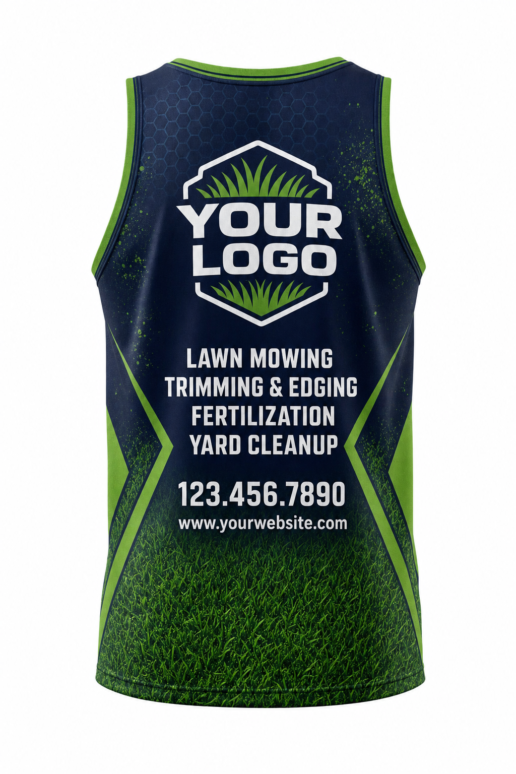 Midnight Turf custom lawn care & landscaping crew uniform Tank Top — back