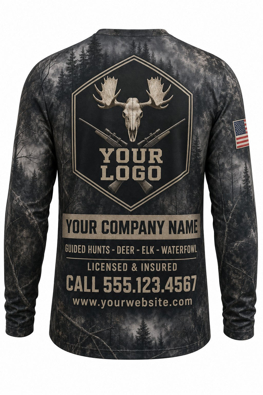 Moose Euro Skull Custom Hunting Team Uniform - custom crew uniform