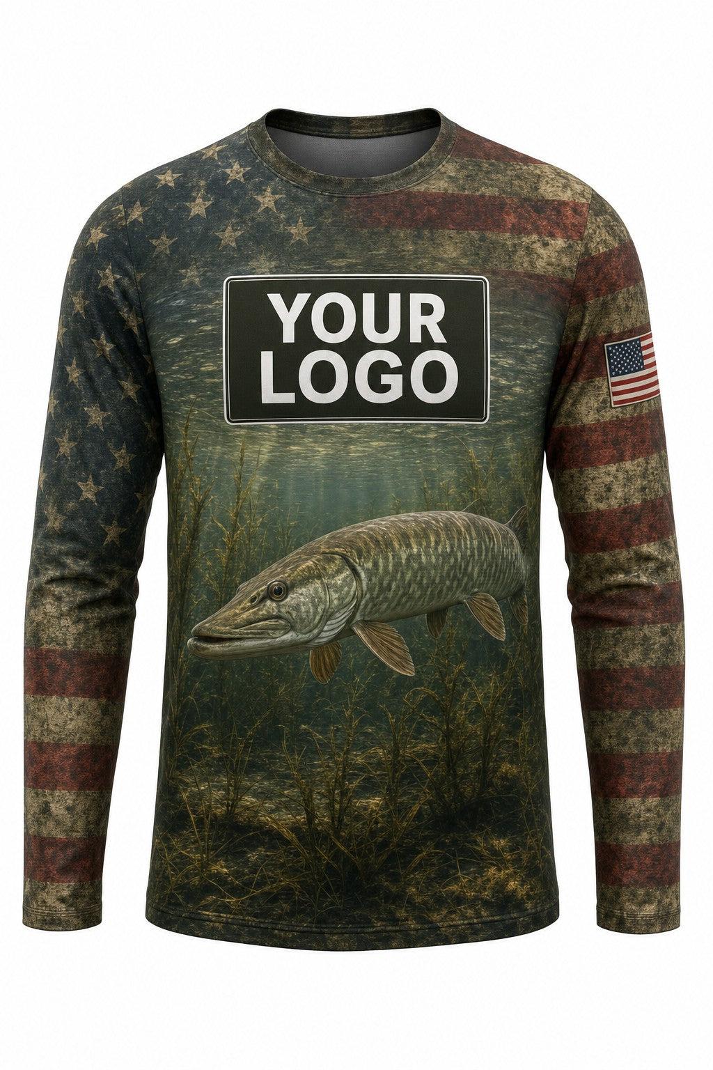Musky Flag Custom Fishing Team Uniform - custom crew uniform