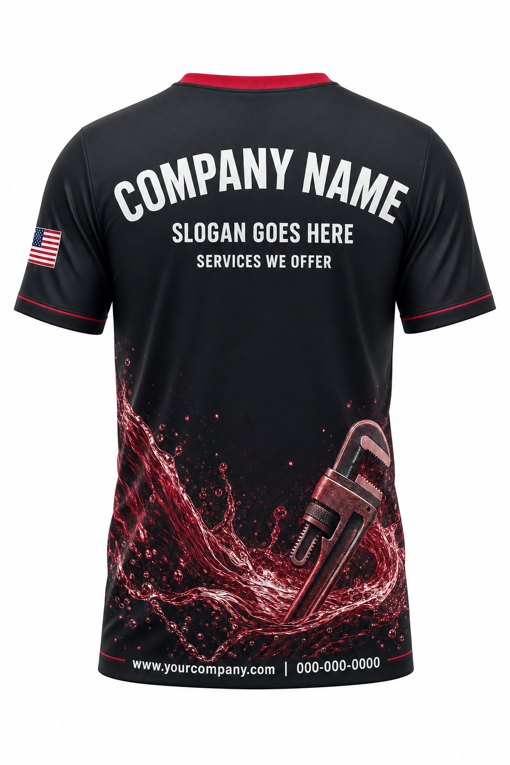 Crimson Split - Crew Uniform back